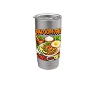 Amoureux de la cuisine thaïlandaise : Pad Kra Pao Gobelet isotherme en acier inoxydable double paroi