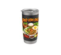 Amoureux de la cuisine thaïlandaise : Pad Kra Pao Gobelet isotherme en acier inoxydable double paroi