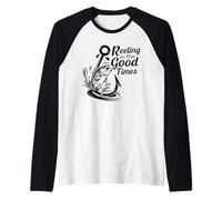 Amoureux de la pêche à l'achigan vintage Reeling In The Good Times Manche Raglan