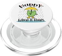 Amoureux de la Pluie, Temps pluvieux, Heureux Quand il pleut, Joie de Grenouille PopSockets PopGrip pour MagSafe
