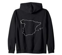 Amoureux de l'Espagne, Carte, Voyage Sweat à Capuche