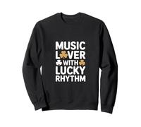 Amoureux de Musique avec trèfle Irlandais Lucky Rhythm Sweatshirt