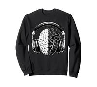 Amoureux de Musique Cerveau et cœur Sweatshirt