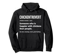 Amoureux de Poulet Funny Chickentrovert Definition Chicken Farmer Sweat à Capuche