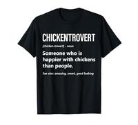 Amoureux de Poulet Funny Chickentrovert Definition Chicken Farmer T-Shirt
