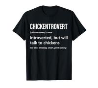 Amoureux de Poulet Funny Chickentrovert Definition Chicken Farmer T-Shirt