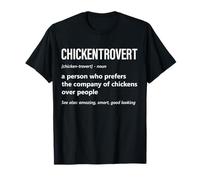 Amoureux de Poulet Funny Chickentrovert Definition Farming T-Shirt