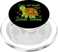 Amoureux de Tortue Africaine, propriétaire d'animaux de Compagnie Sulcata Tortue PopSockets PopGrip pour MagSafe
