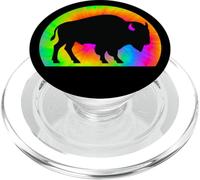 Amoureux des Animaux de Bison rétro, Vintage Bison Yak Amoureux de la Faune PopSockets PopGrip pour MagSafe