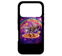 Amoureux des Chats de l'espace chevauchant Un Dinosaure T Coque pour iPhone 17 Pro