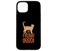 Amoureux des Chats Feeling Good I'm Feline Good Cat Lover Cat Person Coque pour iPhone 15 Plus