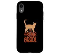 Amoureux des Chats Feeling Good I'm Feline Good Cat Lover Cat Person Coque pour iPhone XR