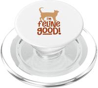 Amoureux des Chats Feeling Good I'm Feline Good Cat Lover Cat Person PopSockets PopGrip pour MagSafe