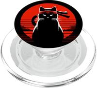 Amoureux des Chats Japonais et Combats Cool Ninja Cat Fighter PopSockets PopGrip pour MagSafe