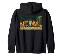 Amoureux des Chats - The Last Supper Drôle Sweat à Capuche