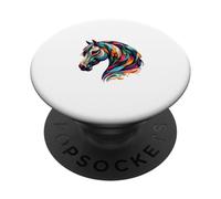 Amoureux des Chevaux Cavaliers Équitation PopSockets PopGrip Adhésif