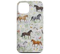 Amoureux des Chevaux équestre Poney Fleurs Sauvages équestre Coque pour iPhone 13