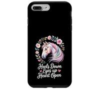 Amoureux des Chevaux équitation Aquarelle Florale Art Talons vers Le Bas Yeux vers Le Haut Coque pour iPhone 7 Plus/8 Plus