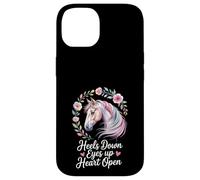 Amoureux des Chevaux équitation Aquarelle Florale Art Talons vers Le Bas Yeux vers Le Haut Coque pour iPhone 14