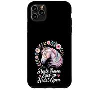 Amoureux des Chevaux équitation Aquarelle Florale Art Talons vers Le Bas Yeux vers Le Haut Coque pour iPhone 11 Pro Max