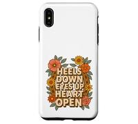 Amoureux des Chevaux équitation Floral Fer à Cheval Talons vers Le Bas Yeux vers Le Haut Coque pour iPhone XS Max