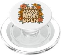 Amoureux des Chevaux équitation Floral Fer à Cheval Talons vers Le Bas Yeux vers Le Haut PopSockets PopGrip pour MagSafe