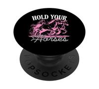 Amoureux des Chevaux - Hold Your Horses Funny Equestrian PopSockets PopGrip Adhésif
