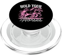 Amoureux des Chevaux - Hold Your Horses Funny Equestrian PopSockets PopGrip pour MagSafe