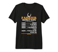 Amoureux des Chevaux I Taux horaire maréchal-ferrant T-Shirt Haut de Gamme