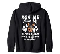Amoureux des chiens Amateur de chiens Ask Me Pet Lover Australian Kelpie Sweat à Capuche