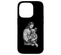 Amoureux des Chiens Chinois à crête et Jésus Coque pour iPhone 14 Pro