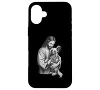 Amoureux des Chiens Chinois à crête et Jésus Coque pour iPhone 16 Plus