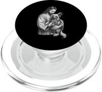 Amoureux des Chiens Chinois à crête et Jésus PopSockets PopGrip pour MagSafe