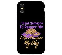 Amoureux des Chiens Disant Dorlotez-Moi comme Je Coque pour iPhone X/XS