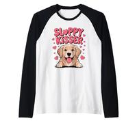 Amoureux des chiens Funny Golden Retriever Sloppy Kisser Manche Raglan