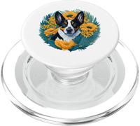 Amoureux des Chiens souriants australiens Fleurs Fleurs PopSockets PopGrip pour MagSafe