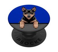 Amoureux des Chiots Australian Kelpie Funny Peeking Pocket PopSockets PopGrip Adhésif