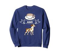 Amoureux des Chiots épagneul français Breton Sweatshirt, Unisexe pour Adultes, Bleu Marine, XXL