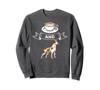 Amoureux des Chiots épagneul français Breton Sweatshirt, Unisexe pour Adultes, Chiné Foncé, XL
