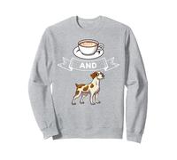 Amoureux des Chiots épagneul français Breton Sweatshirt, Unisexe pour Adultes, Gris Chiné, S