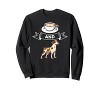 Amoureux des Chiots épagneul français Breton Sweatshirt, Unisexe pour Adultes, Noir, XL