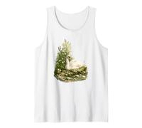 Amoureux des cygnes | Swan Pond Woodland Art Illustration Cygne Débardeur