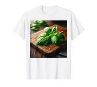 Amoureux des Feuilles de Basilic - Cuisine de Jardin d'herbes T-Shirt Graphique avec Valeur, Homme, Blanc, L