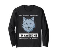 Amoureux des Loups Mignons, Les Loups drôles sont Un Dessin animé génial Manche Longue