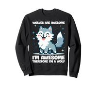 Amoureux des Loups Mignons, Les Loups drôles sont Un Dessin animé génial Sweatshirt