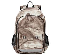Amoureux Des Loups Mignons Valentine Sac à Dos Enfant Garçons Filles Cartable Réfléchissante Femme Homme Sac école Ordinateur Portable de Voyage