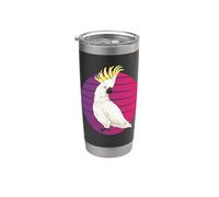 Amoureux des oiseaux de perroquet cacatoès doux des Moluques Gobelet isotherme en acier inoxydable double paroi