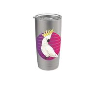 Amoureux des oiseaux de perroquet cacatoès doux des Moluques Gobelet isotherme en acier inoxydable double paroi