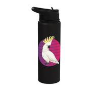 Amoureux des oiseaux de perroquet cacatoès doux des Moluques Stainless Steel Insulated Water Bottle