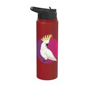 Amoureux des oiseaux de perroquet cacatoès doux des Moluques Stainless Steel Insulated Water Bottle